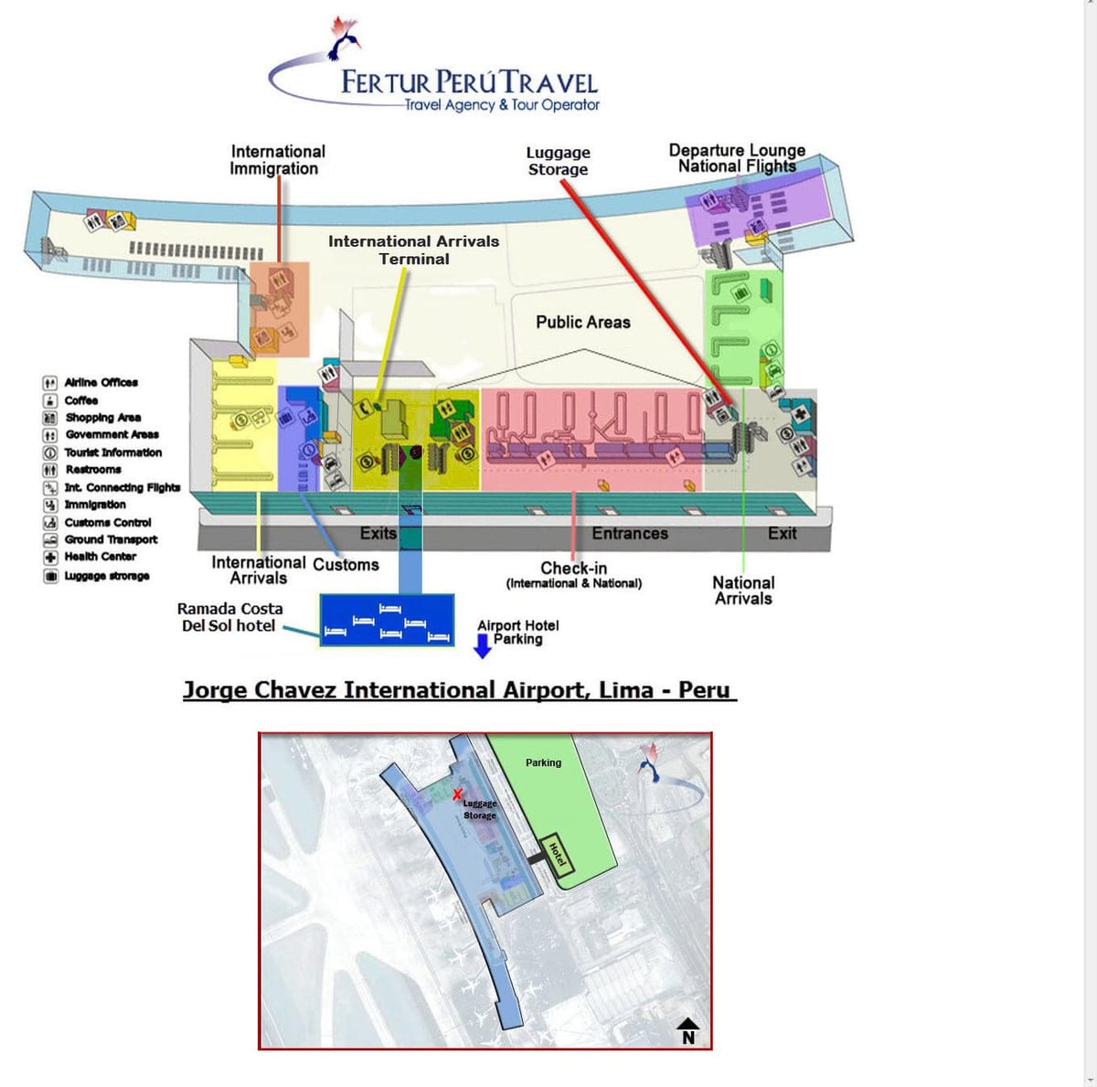 Lima international airport map