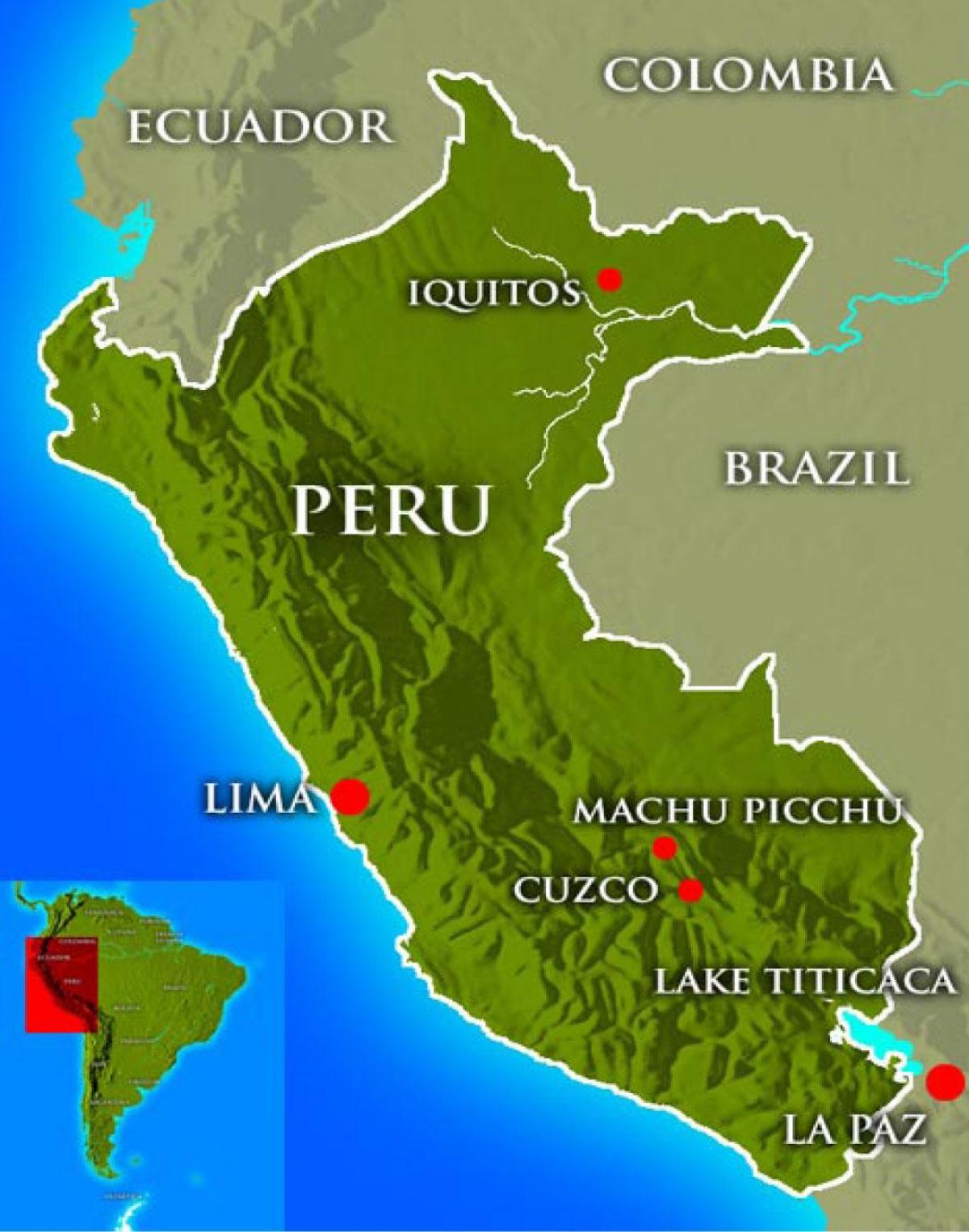 map showing peru