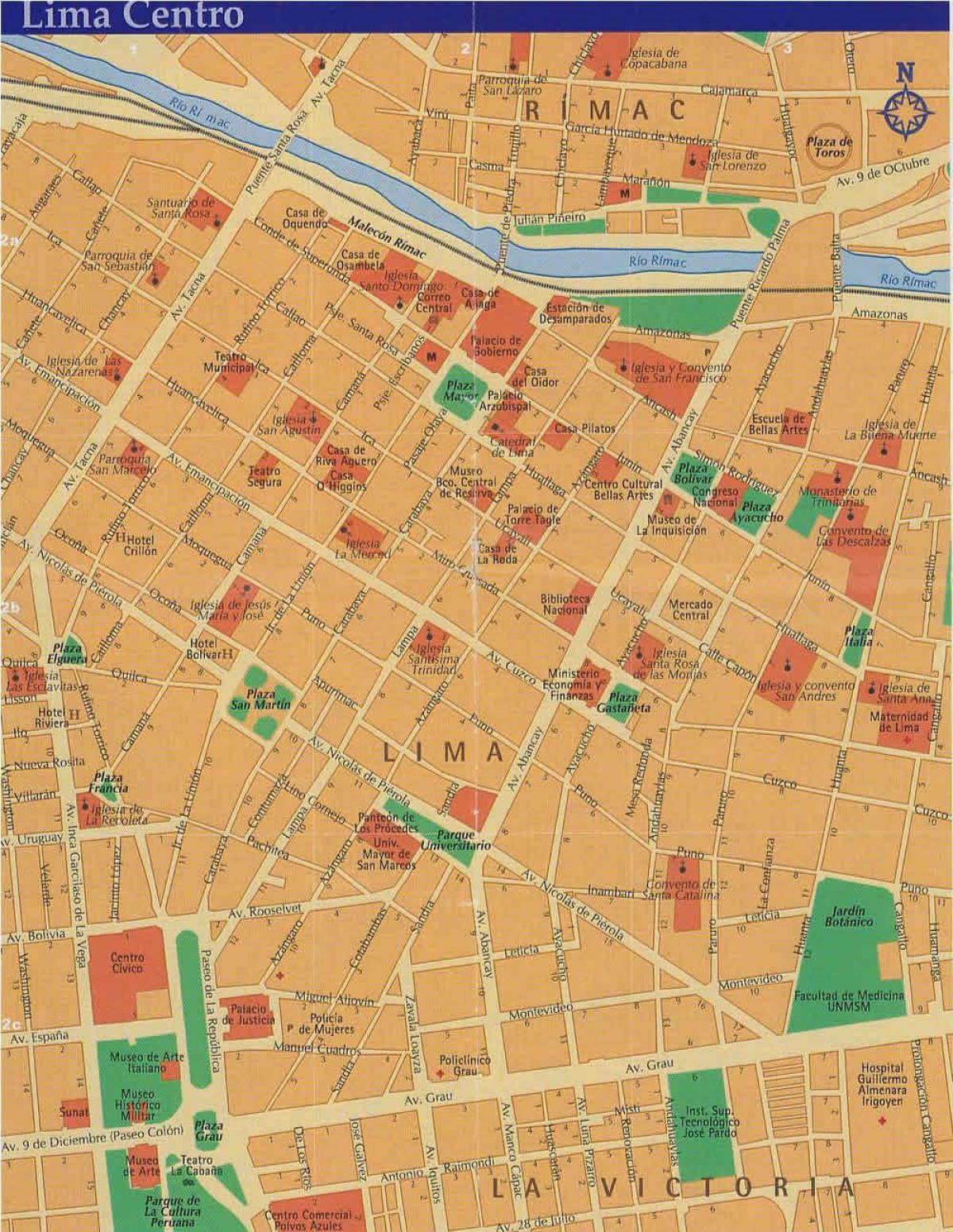 Map of map Lima peru and surrounding area