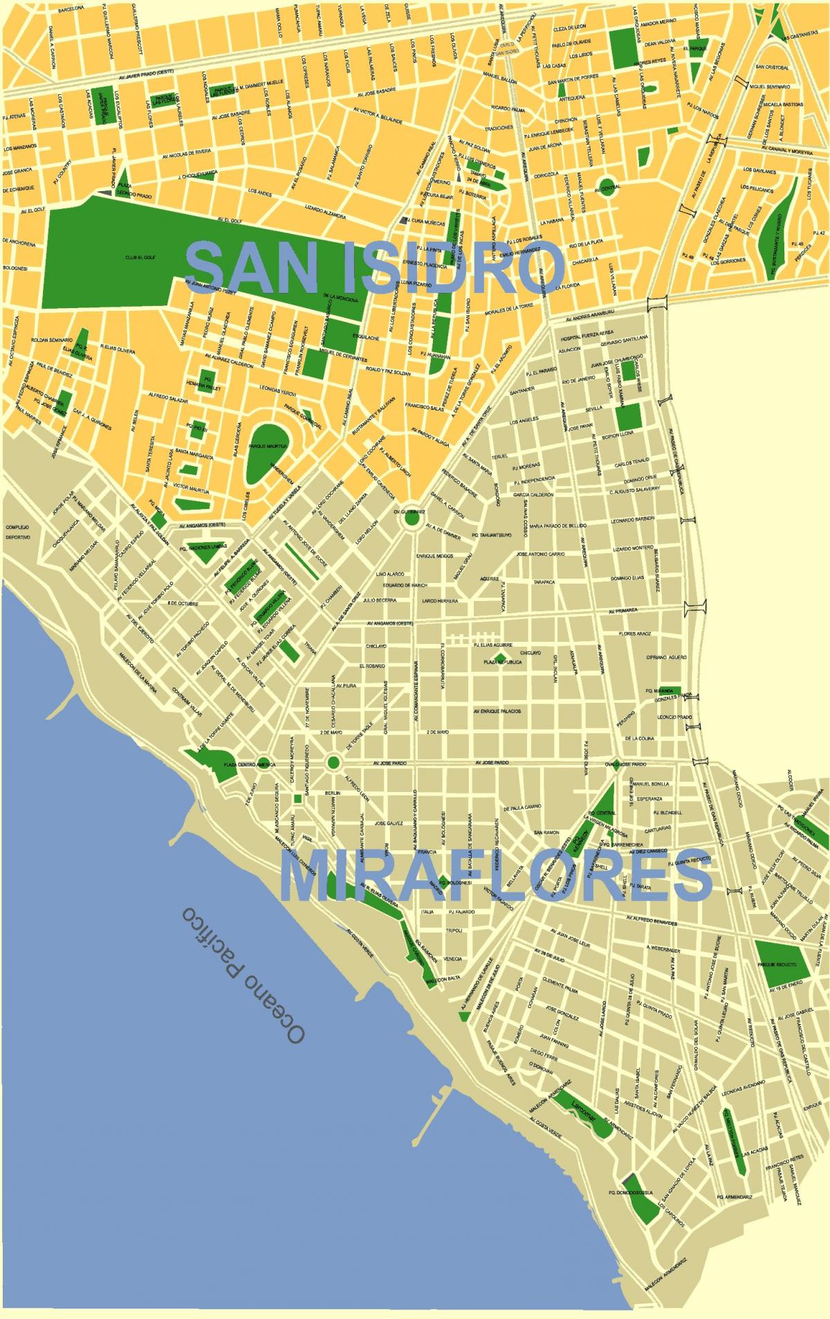 Map of ima peru neighborhoods